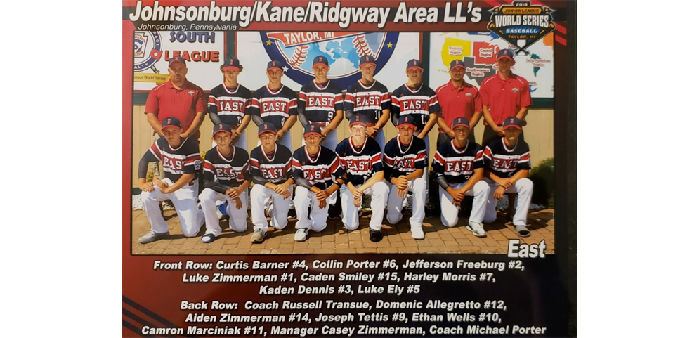 2018 Eastern Region Junior Baseball Champions